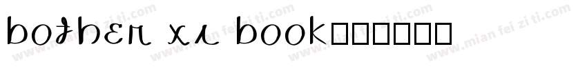 bother xs book字体转换